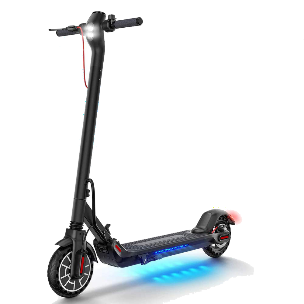 350w black electric scooter with lights on the sides