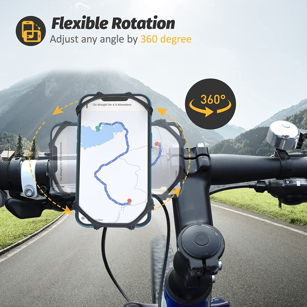 360 degrees rotation bike handlebar phone holder