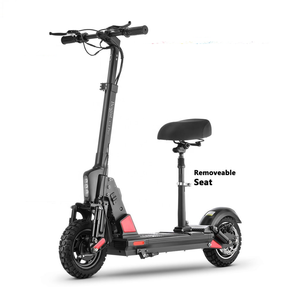 500w electric scooter with a removeable seat side view
