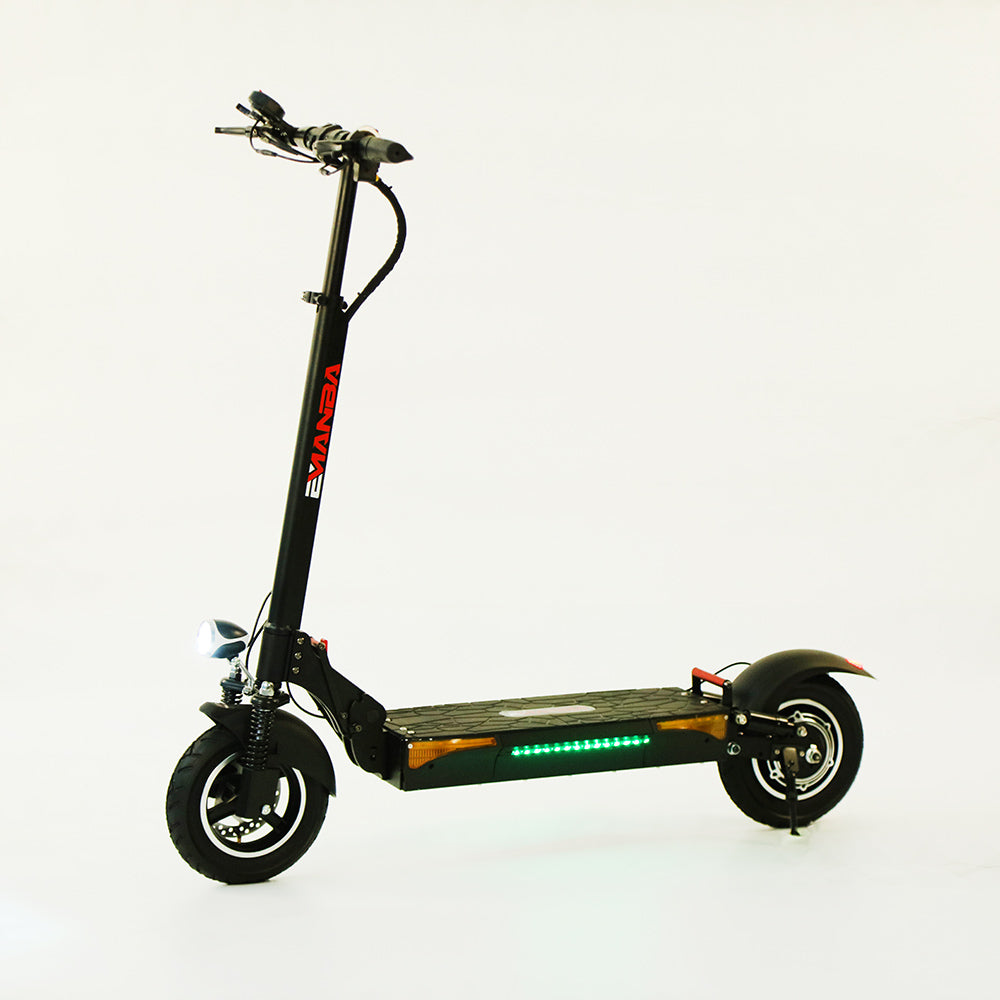 500w electric scooter with green lights on the side
