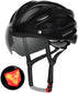 Cycling Helmet with Rear Light Adults Bike Helmet with Sun Visor Magnetic Goggles Adjustable Electric Bike Helmets