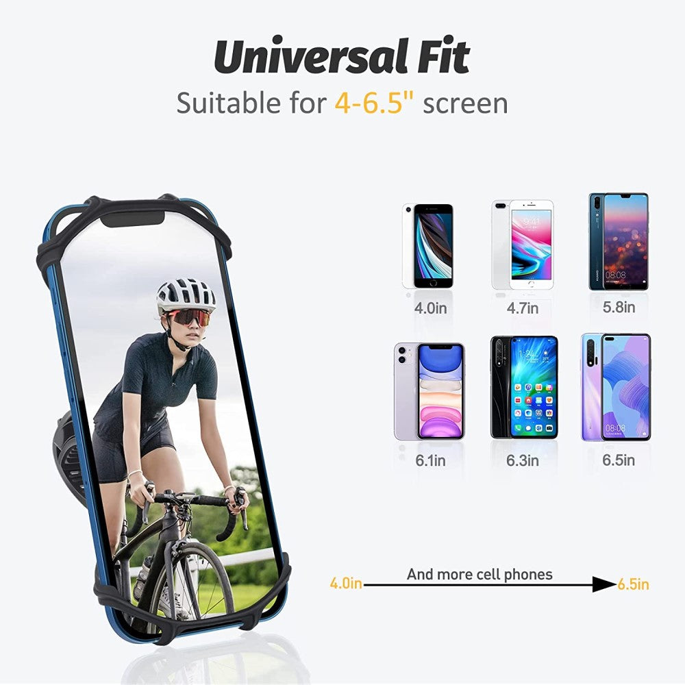 Universal 360° Rotation Silicone Bike Phone Holder