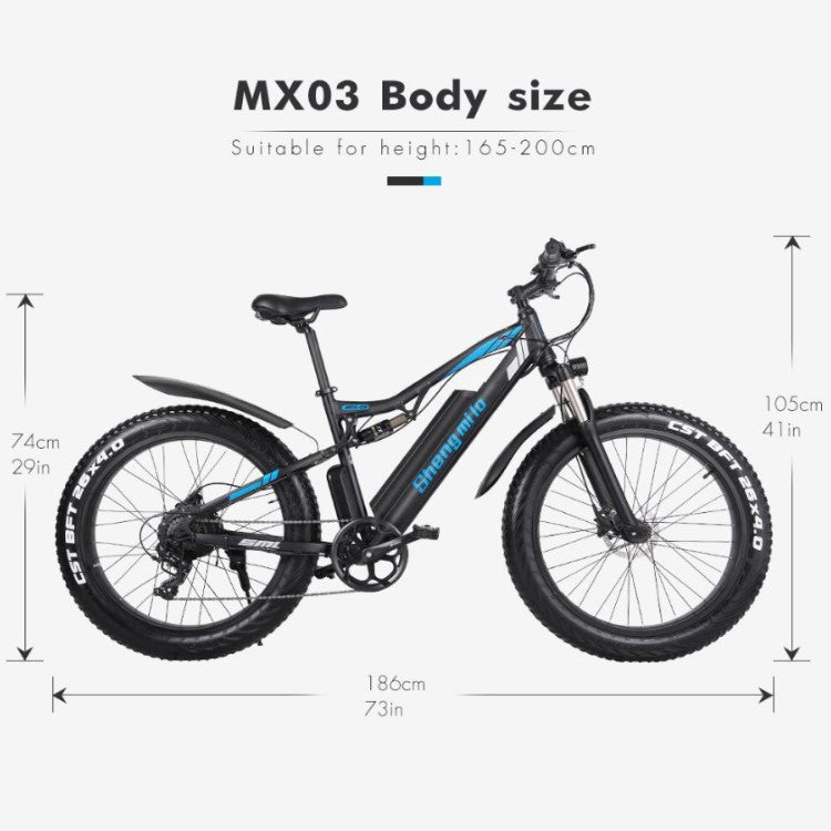 electric bike body dimensions