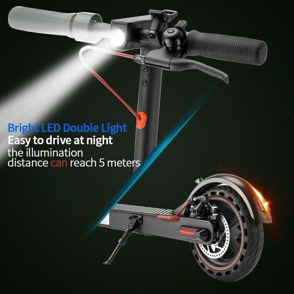 electric scooter with bright double led lights