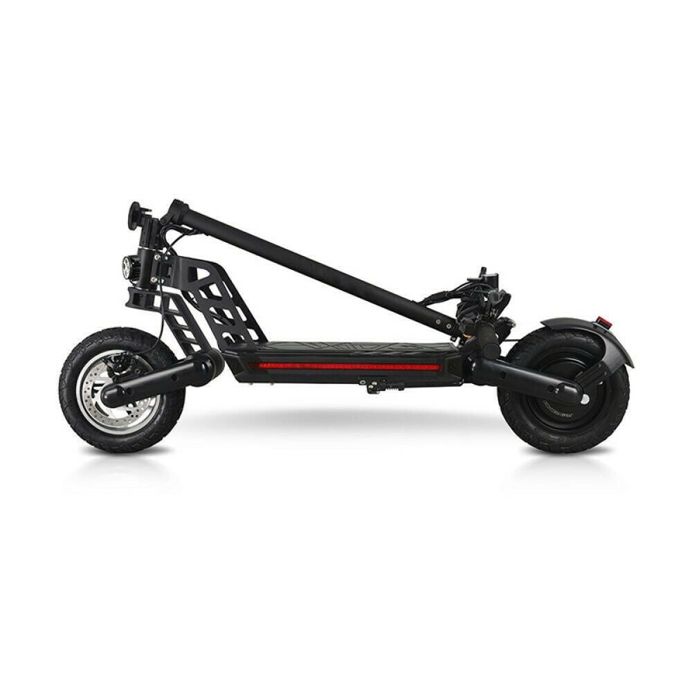 folded electric scooter side view